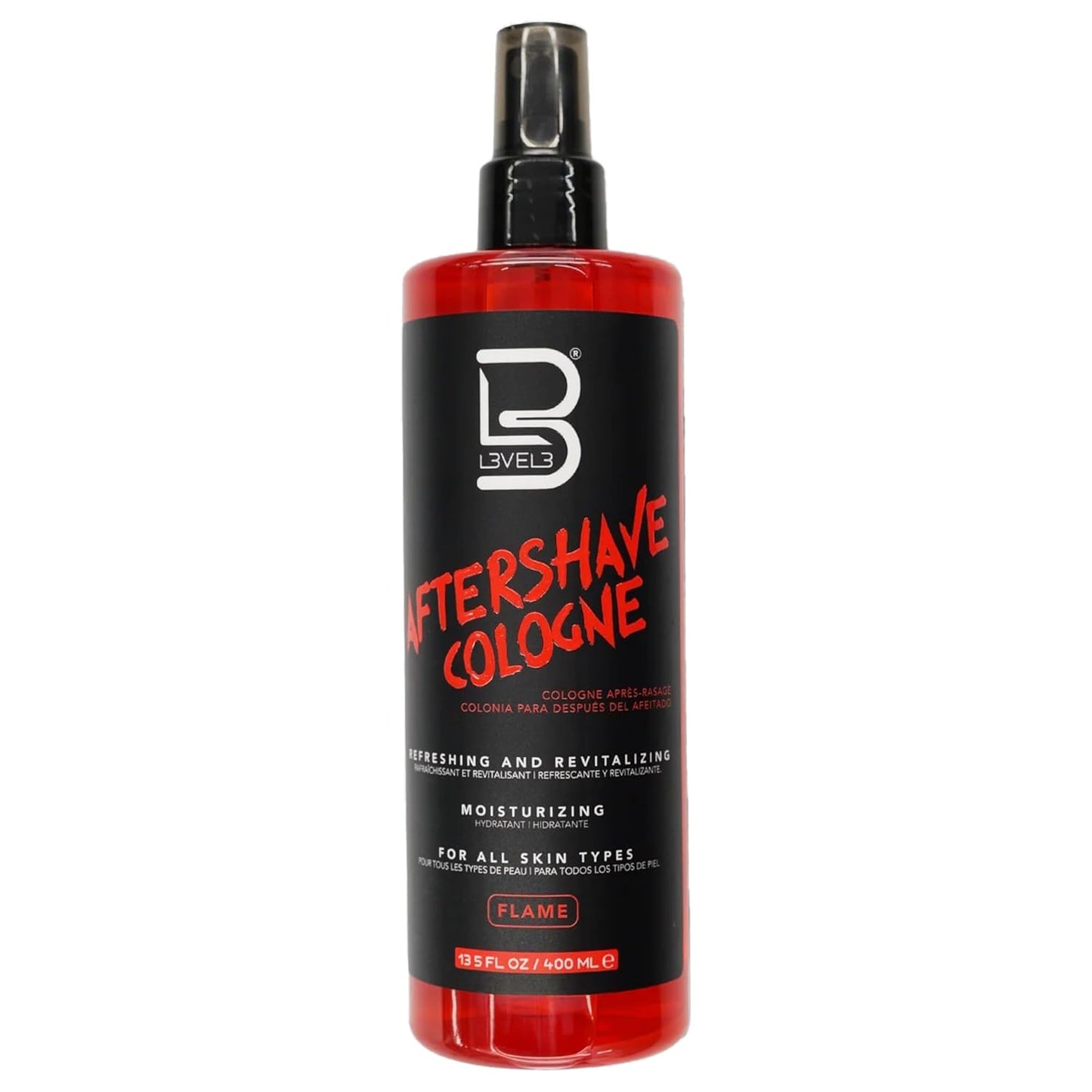 spray cologne liquid format with 8 scent variations (aqua, vibrant, fresh, midnight, rose, royale, frost, flame)