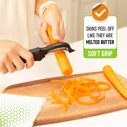 Spring Chef Original Swivel Vegetable Peeler – Clutter-Free Drawer Solution Combining Peeler and Blemish Remover