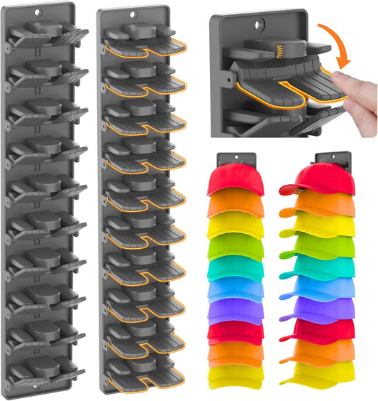 spring-loaded clip mechanism with auto-hold technology (10 clips per rack, 20 total)