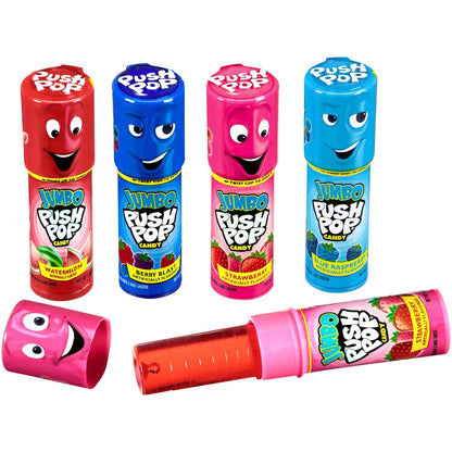 spring-loaded push mechanism that advances the candy to the top