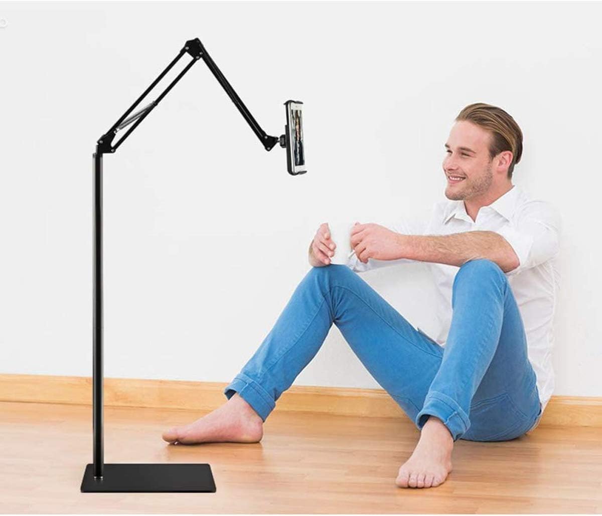 spring-tensioned holder compatible with 4.7–11 inch devices up to 1.5 lb