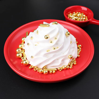 Sprinkles – Premium Edible Gold Pearl Mix for Luxury Wedding Cakes, 130g Gourmet Dessert Topping