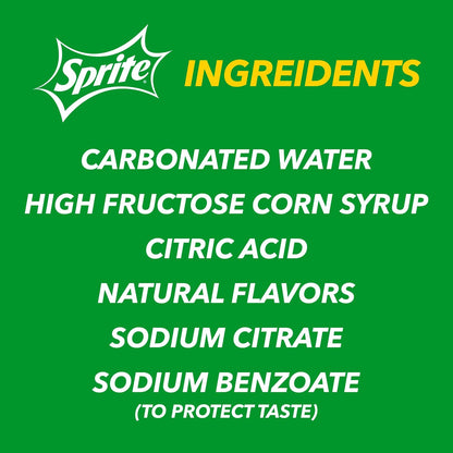 Sprite Lemon Lime Soda – Family-Friendly Soft Drink for Lunchboxes and Backyard Playdates, 12 oz Cans, 10 Pack
