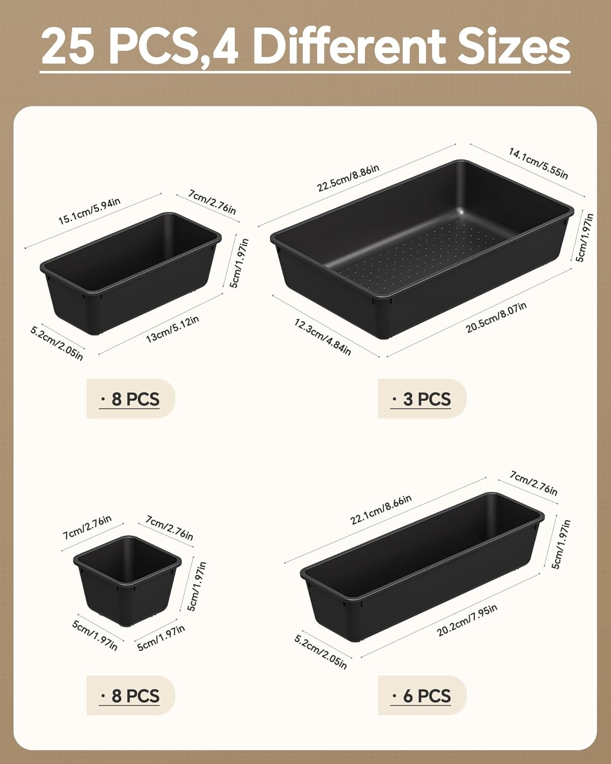 stackable construction for compact off-season storage