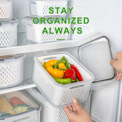 stackable rectangular form factor for vertical fridge organization