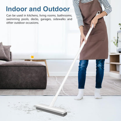 stainless steel adjustable handle extending from 26 to 48 inches