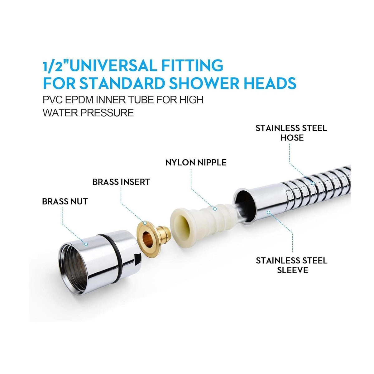 stainless steel brushed outer shell with corrosion- and tarnish-resistant finish