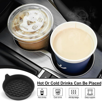 stand-up ring edge that contains liquid spills and food crumbs inside the coaster