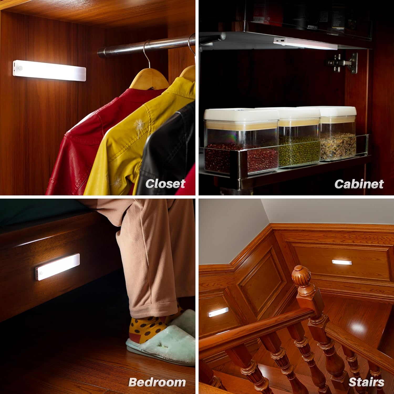 STAR-SPANGLED Under Cabinet Lighting Rechargeable, Task Lighting for Home Office Desk and Workbench Focus, 2 Pack