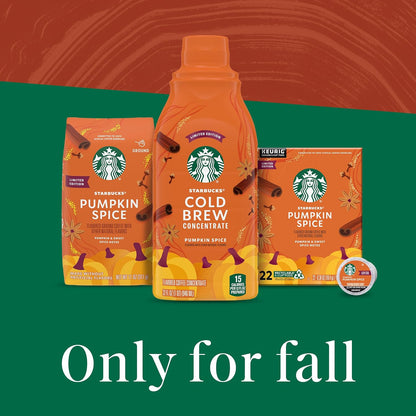 Starbucks Cold Brew Pumpkin Spice Concentrate – Premium Limited Edition Indulgence, 32 oz Glass Bottle