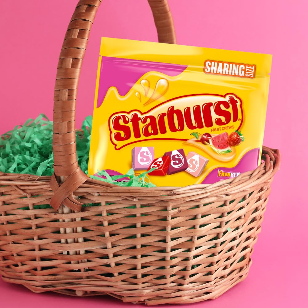 STARBURST FaveREDS Chewy Candy – Individually Wrapped Goody Bag Stuffers for Kids' Birthday Party Favors