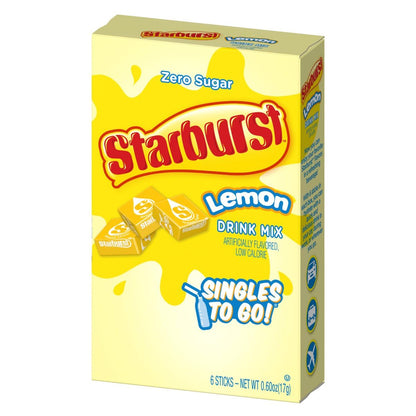 Starburst Singles To Go Sugar Free Drink Mix – Lightweight Hydration Packets for Hiking, Camping, and Travel Days