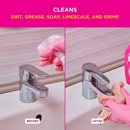 Stardrops Pink Stuff Miracle Bathroom Foam Cleaner 750ml – Calming Floral Limescale Remover for Spa-Like Evenings
