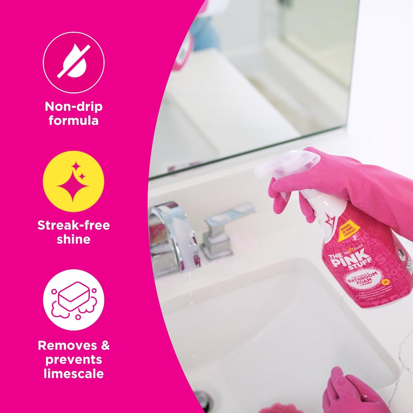 Stardrops The Pink Stuff Miracle Cleaning Bundle – Four-in-One Minimalist Cleaning Set for Clutter-Free Homes