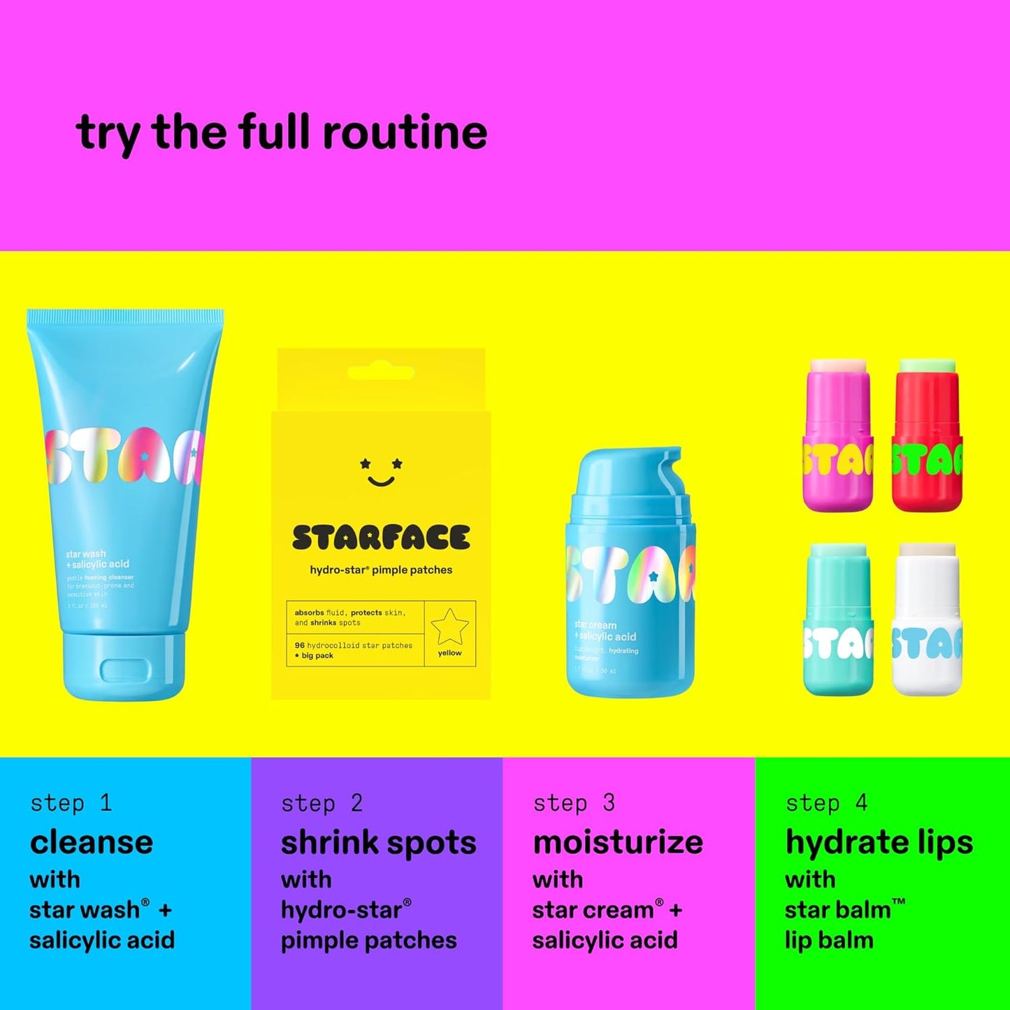 Starface Star Cream + Salicylic Acid – Streamlined Daily Moisturizer for Clean, Uncluttered Vanity Counters