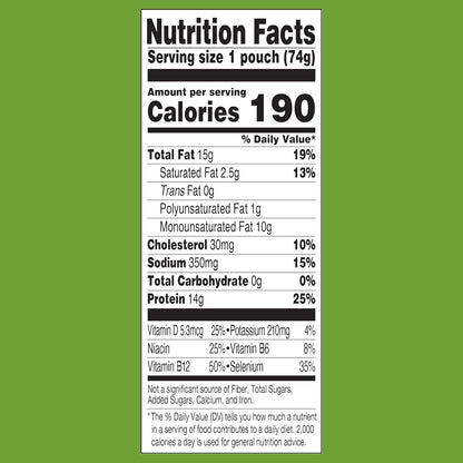 StarKist E.V.O.O. Yellowfin Tuna Pouch – Lightweight No-Cook Meal for Camping and Hiking, 2.6 oz Single Serve