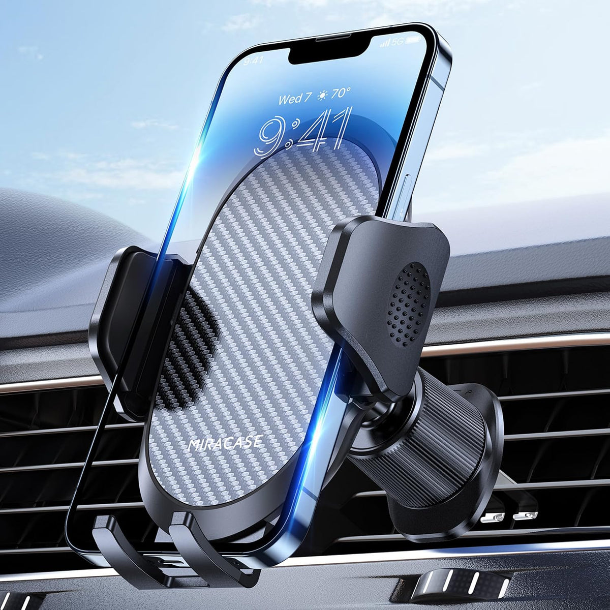 steel metal hook with silicone pad and mat for secure vent blade grip
