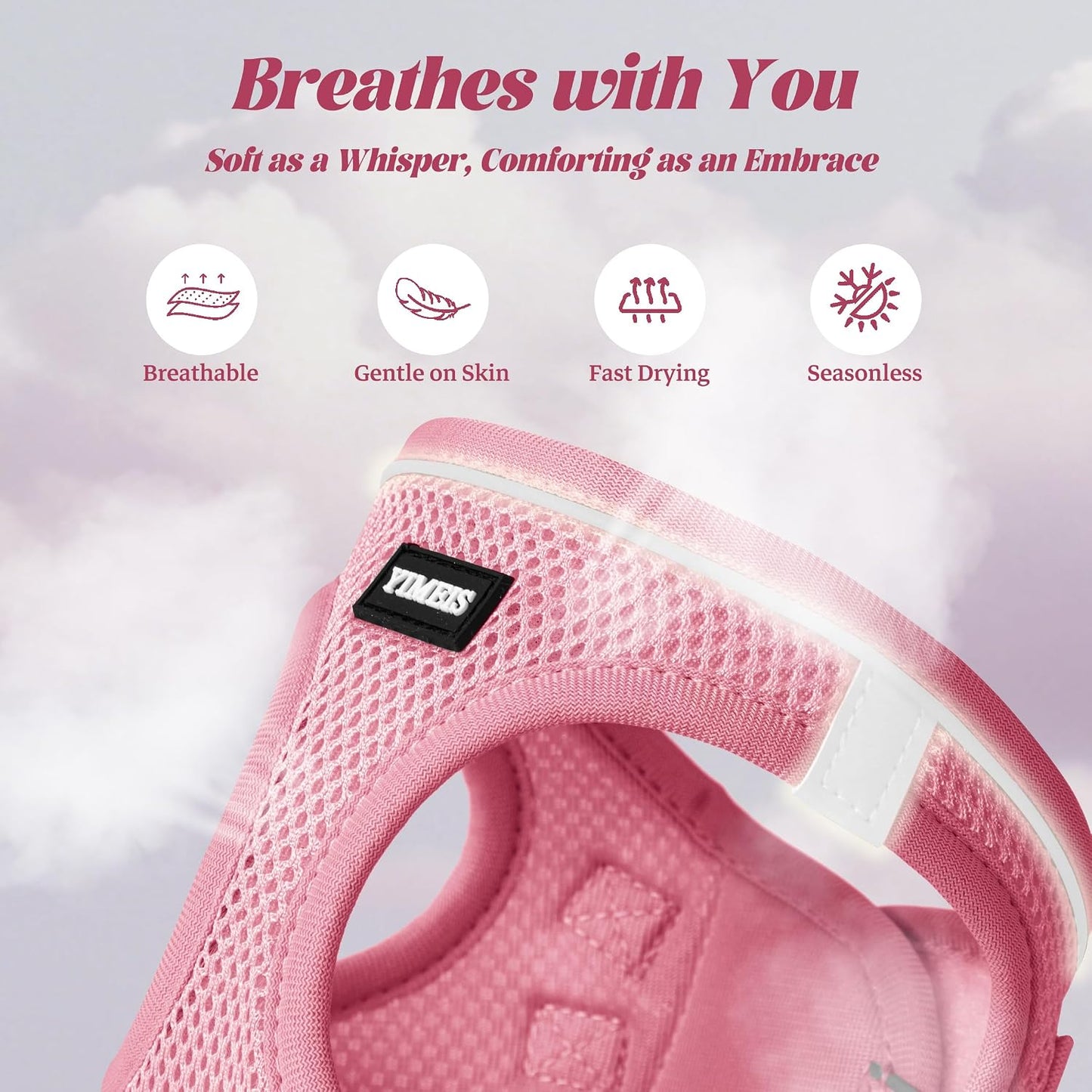 step-in design with secure buckle and double d-ring for quick, escape-proof fitting