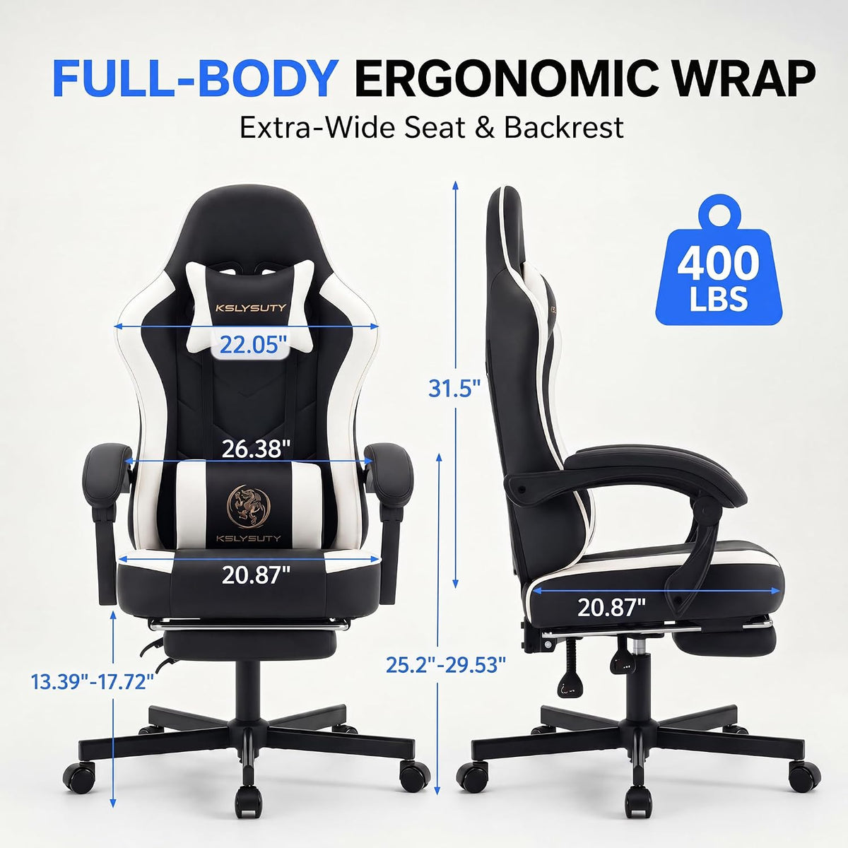 stepless backrest recline with retractable footrest
