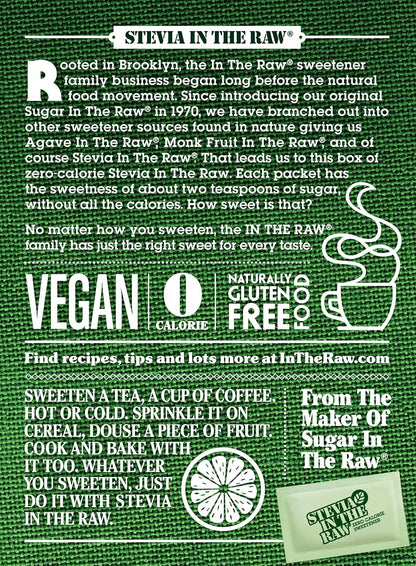 Stevia In The Raw Zero Calorie Packets – Clean Label Sweetener for Uncluttered Kitchens and Intentional Pantries
