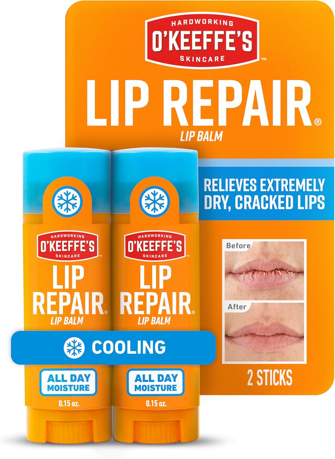 stick-format lip balm with matte, clear finish