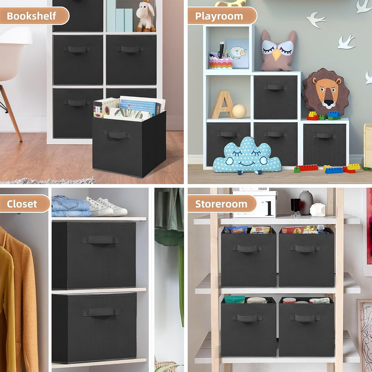 STORAGE MANIAC Non-Woven Cube Organizer – Birthday Gift for the Home Organization Enthusiast