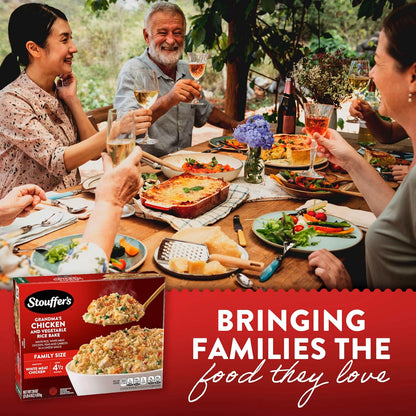 Stouffer's Grandma's Chicken and Vegetable Rice Bake, 36 oz Frozen Family Entrée – Pantry Staple for Cozy Homemade-Style Dinners
