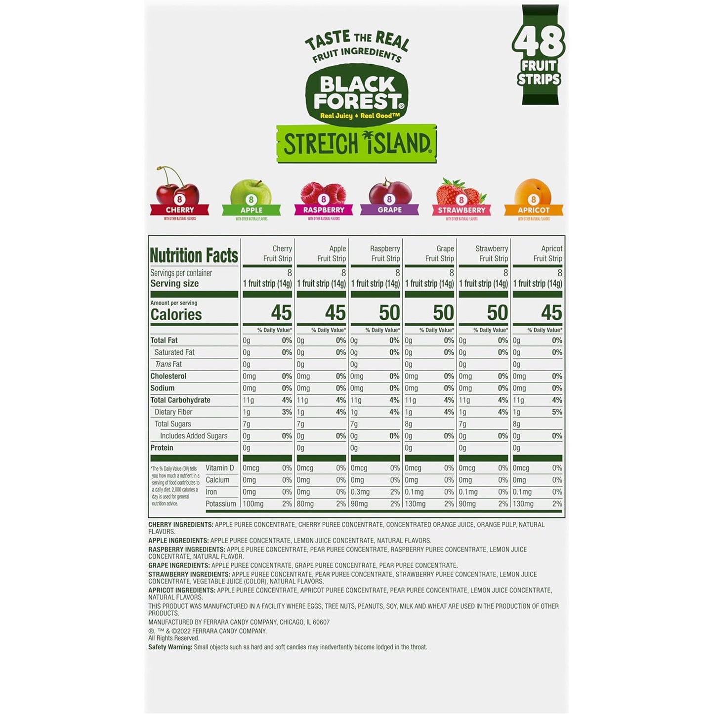 Stretch Island Fruit Strips – After-School Snack for Picky Eaters, Individually Wrapped 0.5 oz 48 Pack
