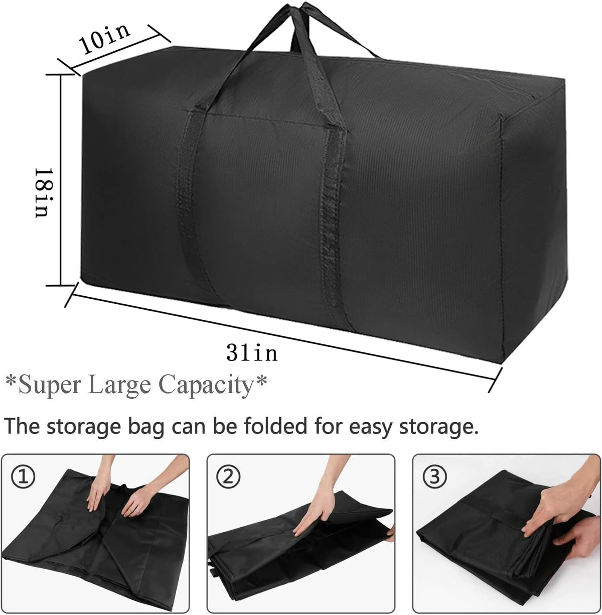 strong full-length zipper closure for secure packing