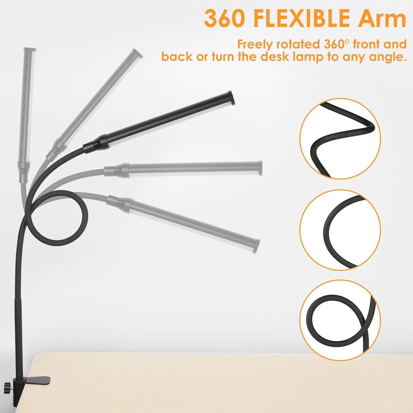 strong metal clamp supporting desktops up to 1.73 inches thick
