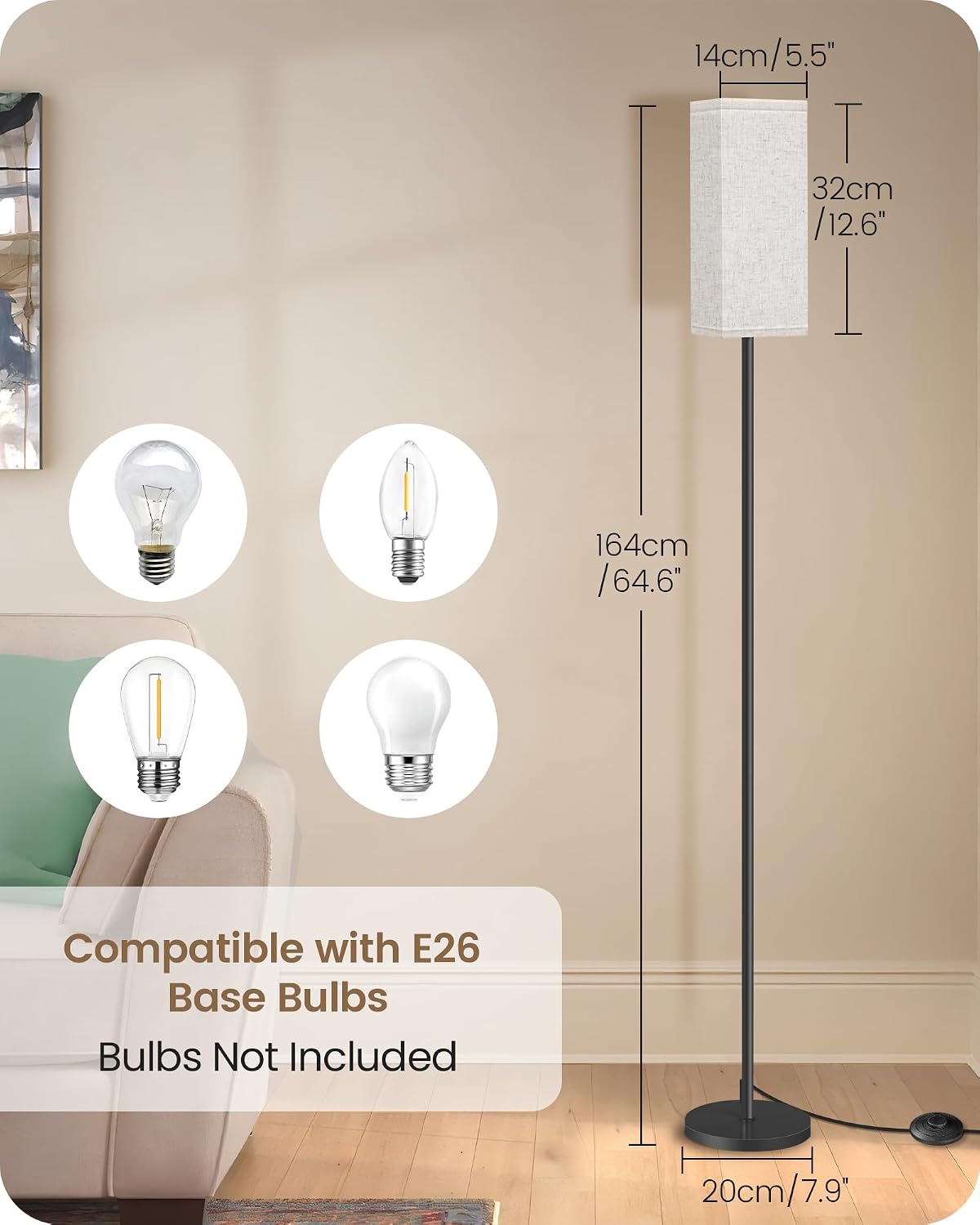 sturdy metal post and weighted base with anti-wobble fastening