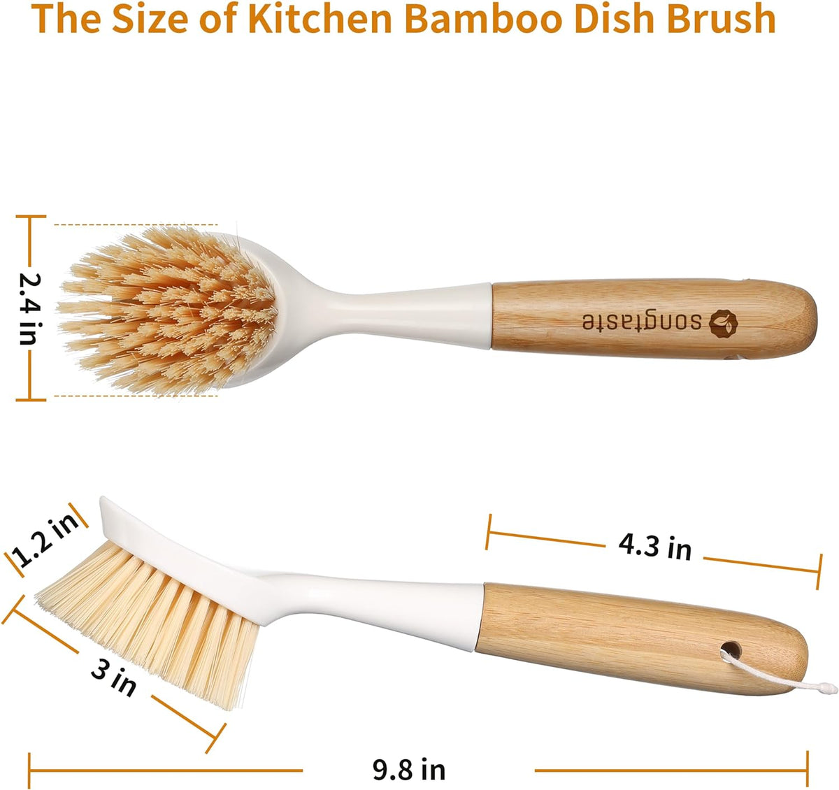 sturdy rectangular brush head designed for pressure-intensive scrubbing