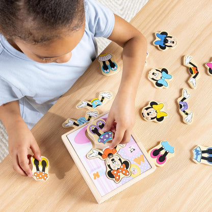 sturdy wooden storage box with printed minnie mouse scene on the lid