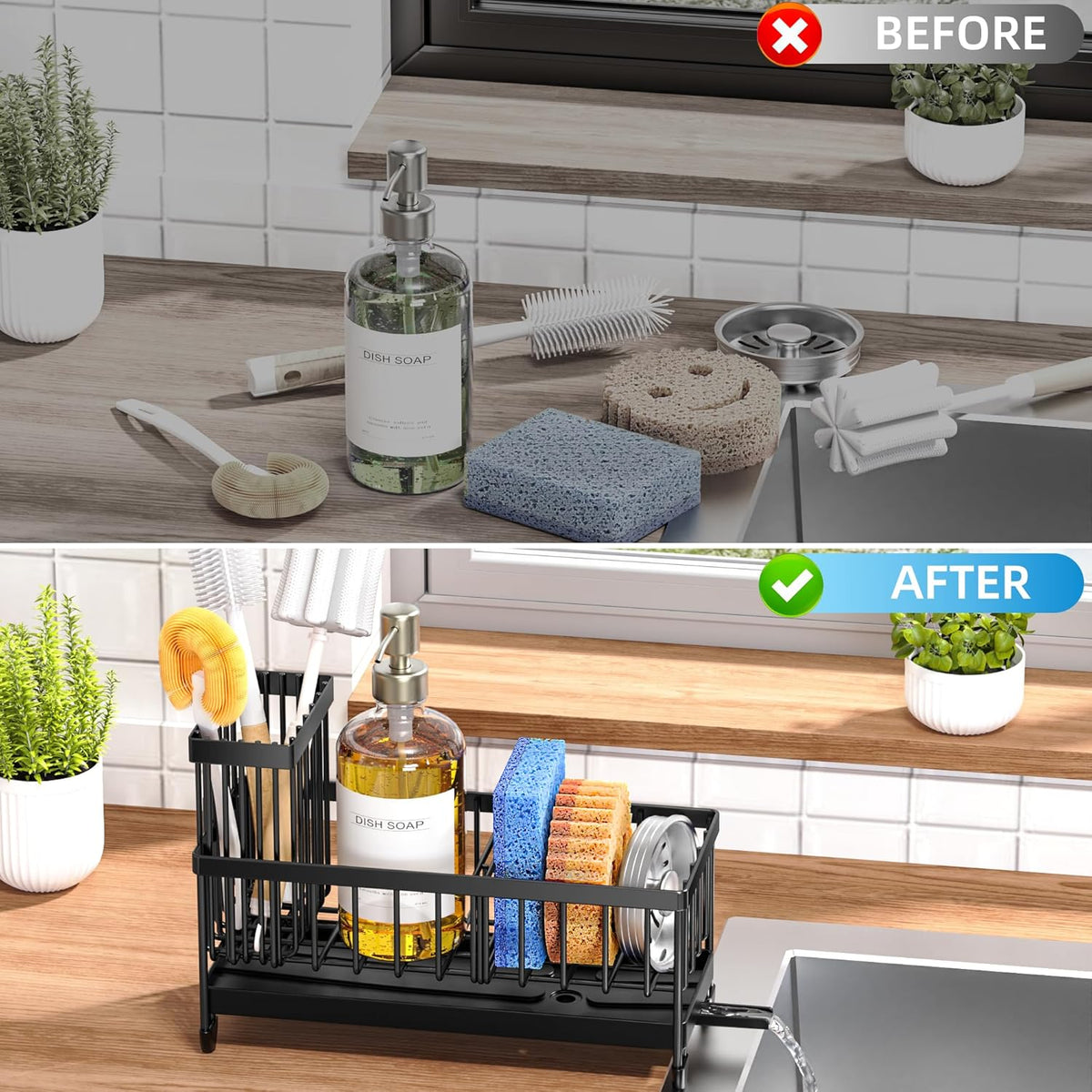 style variants including towel rack add-on, stone tray base, and decorative smiley face design