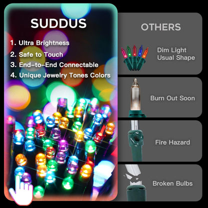 suddus 200 LED Multicolor String Lights – Thoughtful Housewarming Gift for Her with Remote and 8 Lighting Modes