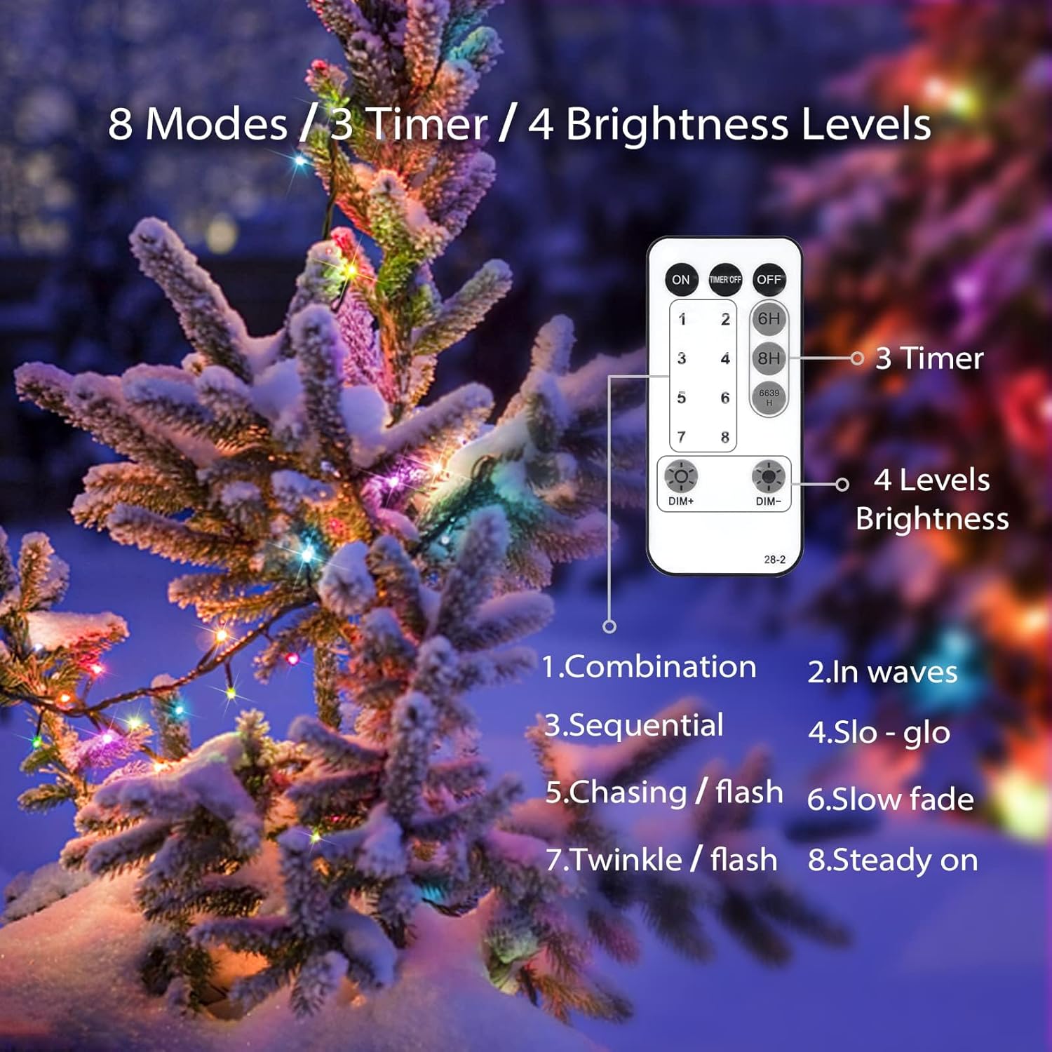 suddus 200 LED Multicolor String Lights – Thoughtful Housewarming Gift for Her with Remote and 8 Lighting Modes