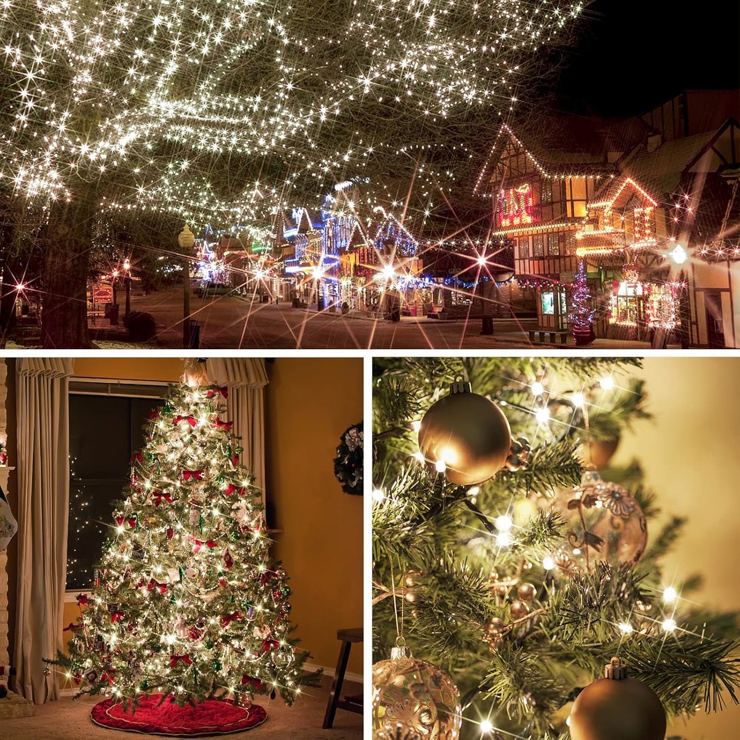 suddus Christmas String Lights – Thoughtful Holiday Gift for Her and Hostesses, 100 LED 33ft Warm White with Remote