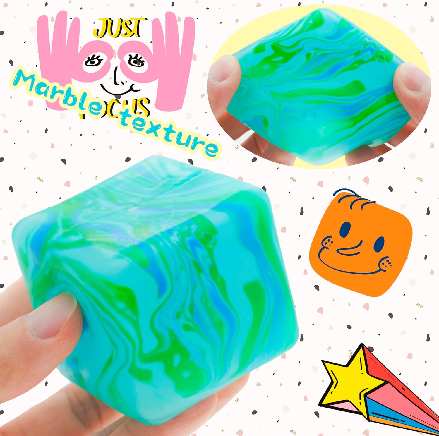 sugar-ball soft texture with ice-like cool tactile feel