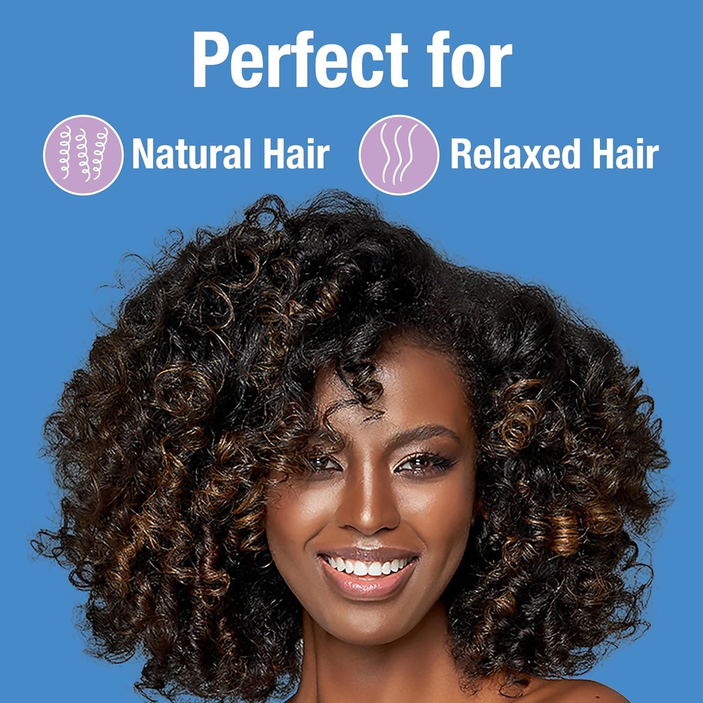 suitable for damp, towel-dried or dry hair application