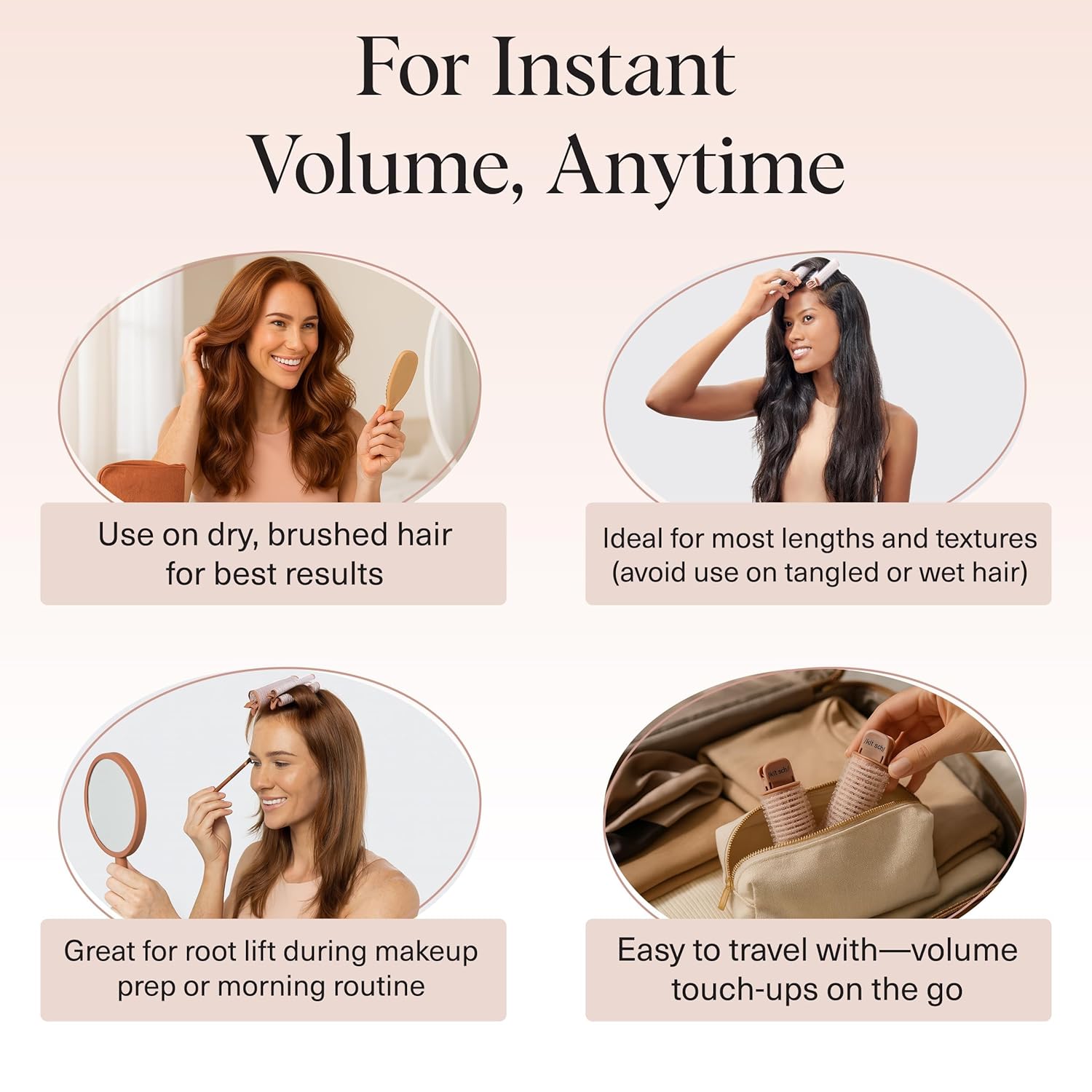 suitable for most hair types and lengths on dry, detangled hair