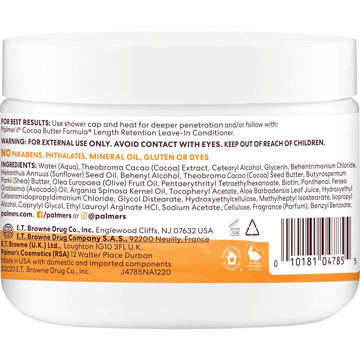 sulfate-free and silicone-free deep conditioner cream