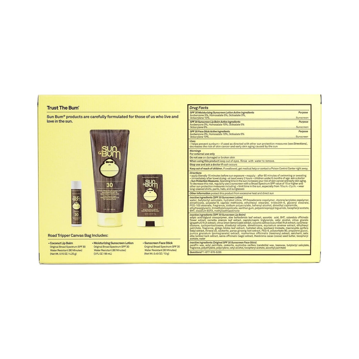 Sun Bum Adventure Pack – Travel-Sized Sunscreen Set with Face Stick & Lip Balm for All-Day Outdoor Wear