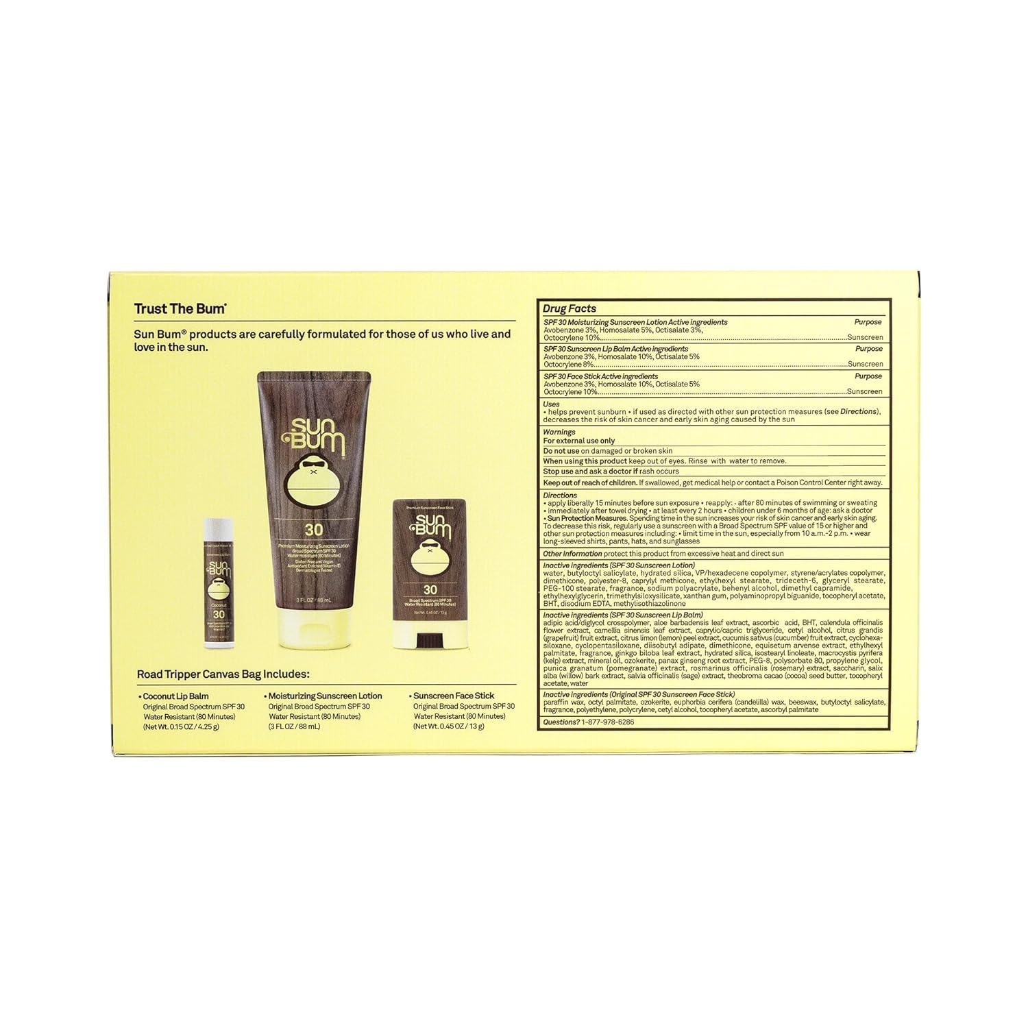 Sun Bum Adventure Pack – Travel-Sized Sunscreen Set with Face Stick & Lip Balm for All-Day Outdoor Wear