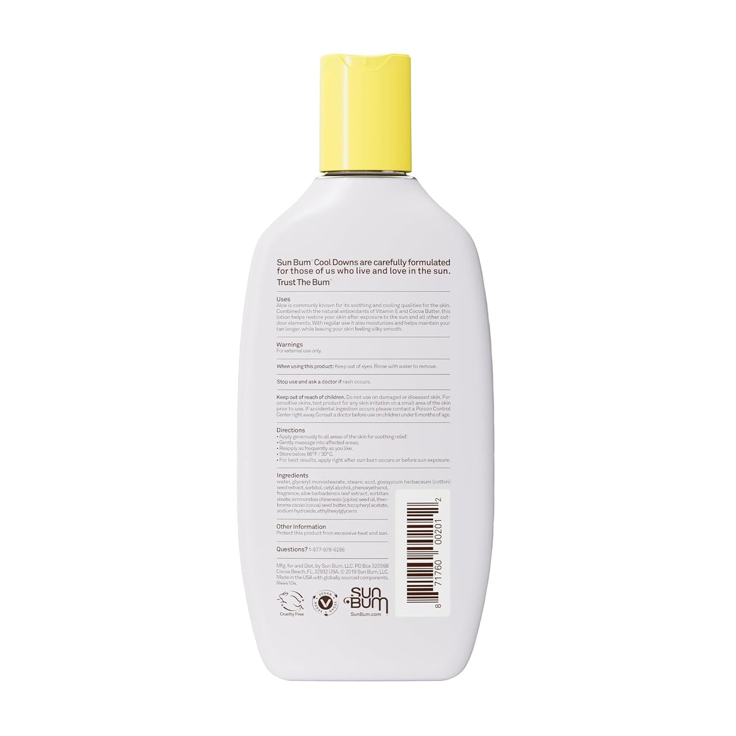 Sun Bum Cool Down Gel – Vegan Sunburn Relief for Your Nightly Skincare Routine