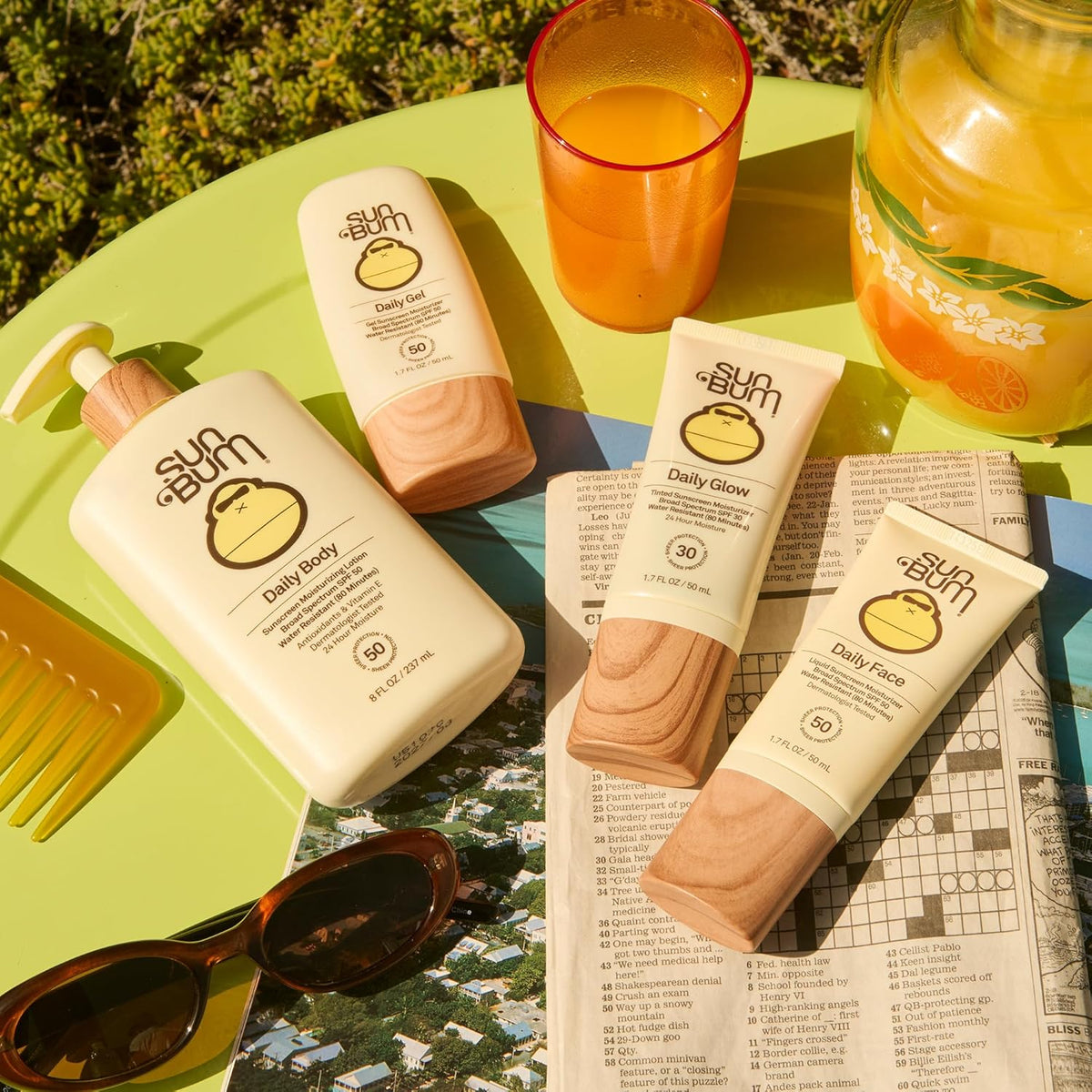 Sun Bum Daily SPF 50 Clear Gel Face Sunscreen – Daily Self-Care Essential for Barrier Health and 24-Hour Hydration, Vegan Face Moisturizer