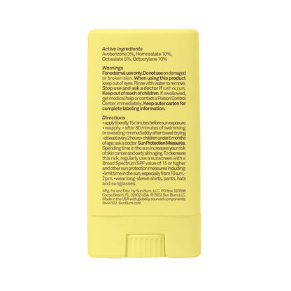 Sun Bum Kids SPF 50 Clear Face Stick – Reef-Safe Sunscreen for Beach Days, Pool Trips, and Playground Play