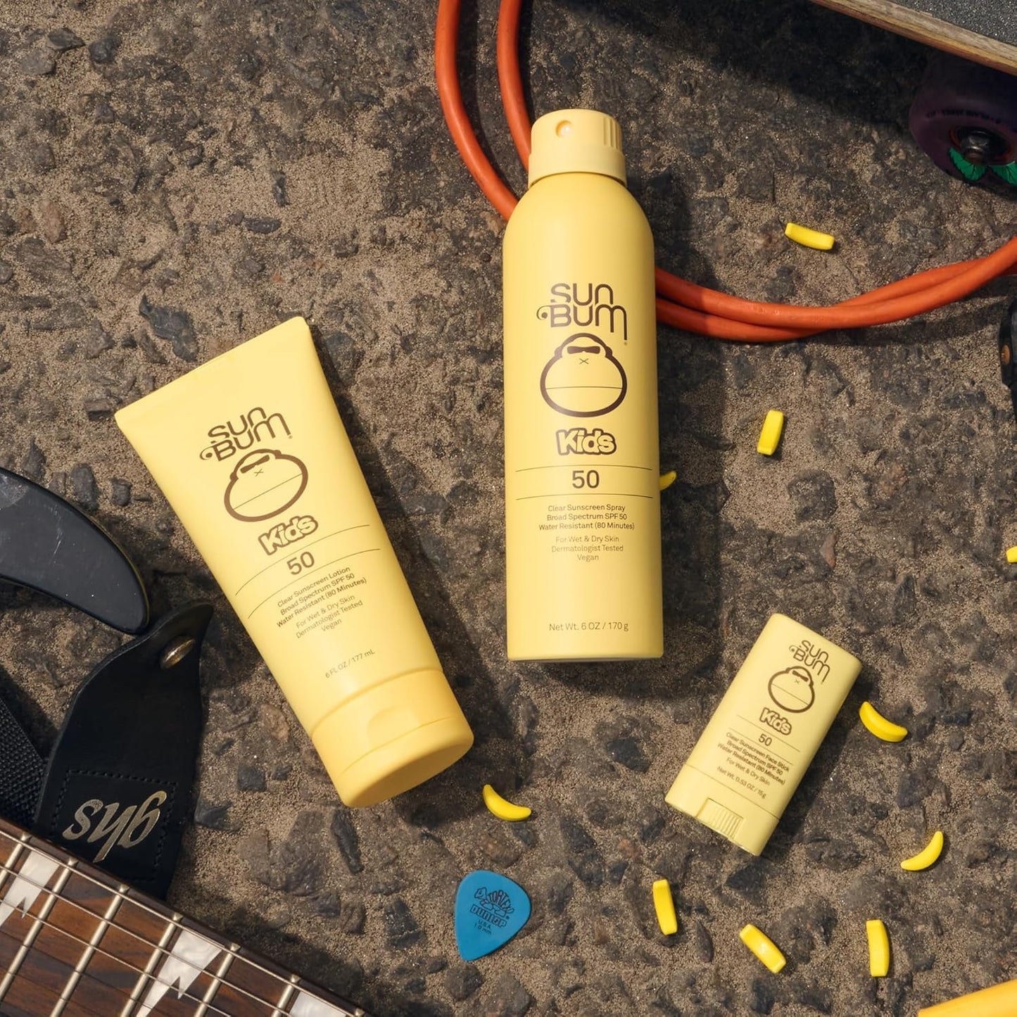 Sun Bum Kids SPF 50 Clear Face Stick – Reef-Safe Sunscreen for Beach Days, Pool Trips, and Playground Play