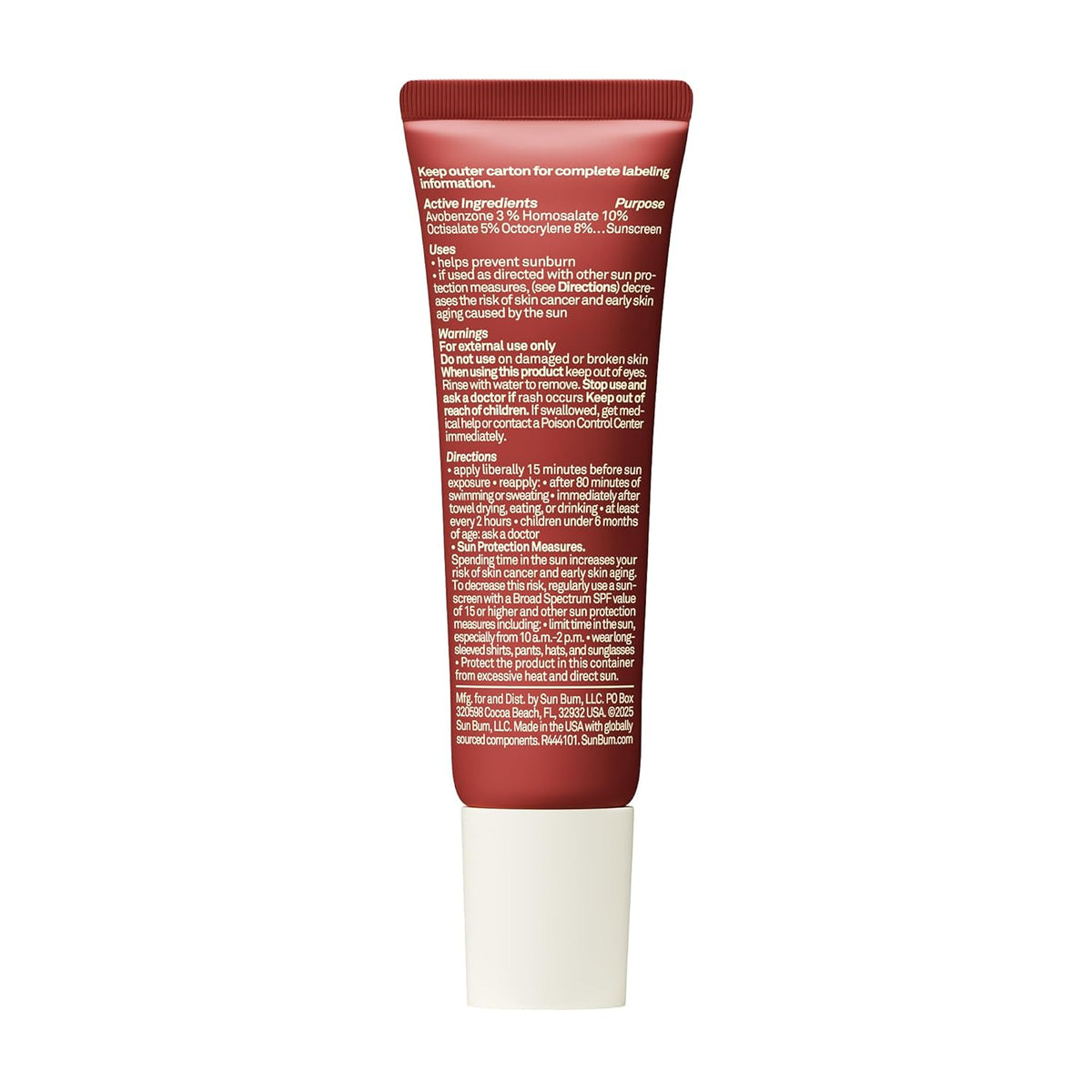 Sun Bum SPF 30 Tinted Lip Balm – Sun Bum Bonfire Hawaii 104 Act Compliant for Sensitive and Eco-Conscious Users