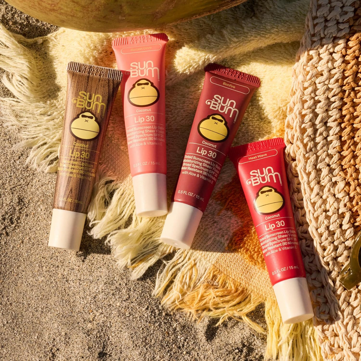 Sun Bum SPF 30 Tinted Lip Balm – Sun Bum Bonfire Hawaii 104 Act Compliant for Sensitive and Eco-Conscious Users