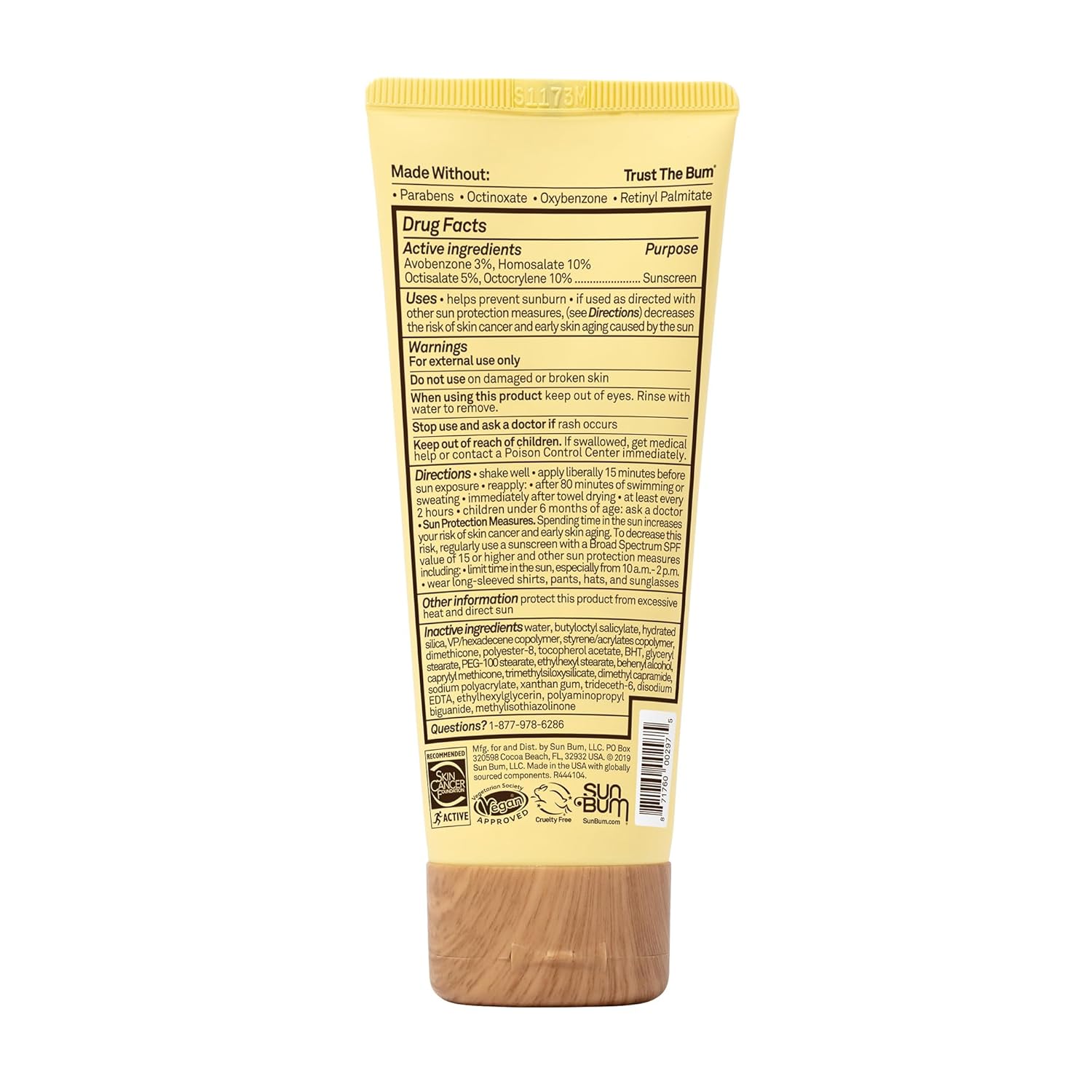 Sun Bum SPF 50 Face Lotion - Sensitive Skin Safe Sun Care - Oxybenzone and Paraben Free Lotion 3 oz